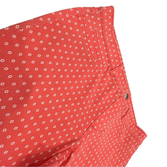 Rafaella Red and White Leggings Vibrant Stretchy Bottoms - Picture 5 of 7